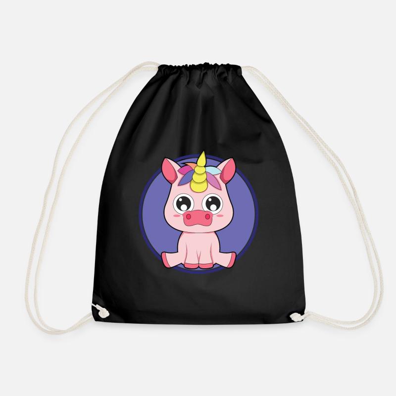 Licorne bébé animaux mignons - Sac de sport léger - noir