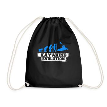 Kayaking Evolution - Drawstring Bag - black - Front
