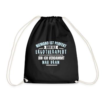 Ergotherapeut Ergotherapeutin Geschenk Fun Lustig - Turnbeutel - Schwarz - Vorne