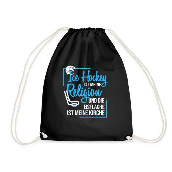 Ice hockey - Drawstring Bag - black - Front