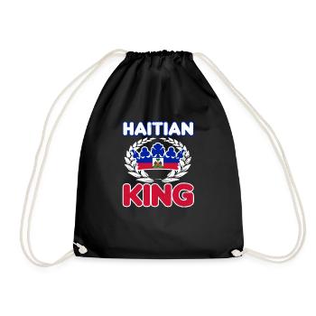 Drapeau haïtien cadeau roi haïtien - Sac de sport léger - noir - Devant