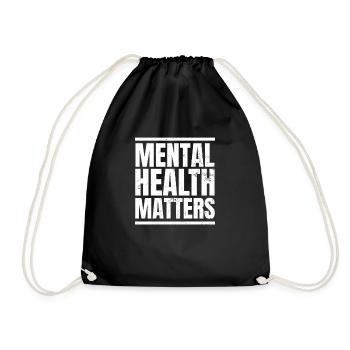 Cadeau de sensibilisation à la dépression et à la santé mentale - Sac de sport léger - noir - Devant