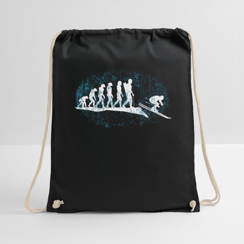 Ski Evolution Skiing Drawstring Bag