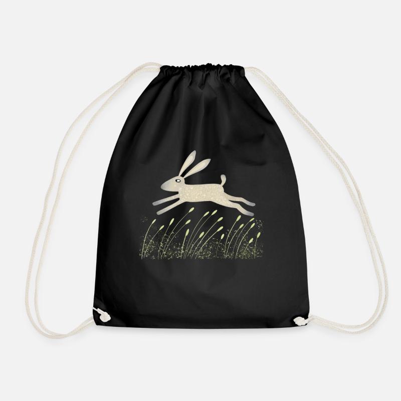 Hase - Turnbeutel - Schwarz