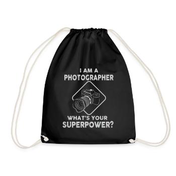 Je suis photographe. Quelle est votre superpuissance - Sac de sport léger - noir - Devant