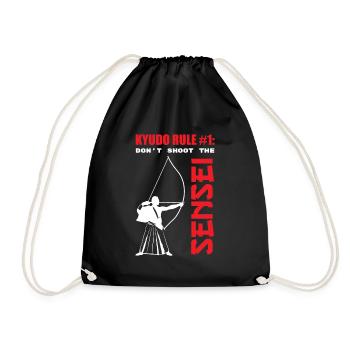 Kyudo règle n ° 1 Ne tirez pas sur la faux - Sac de sport léger - noir - Devant