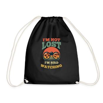 Birdwatching Not Lot I'm Bird Watching - Drawstring Bag - black - Front