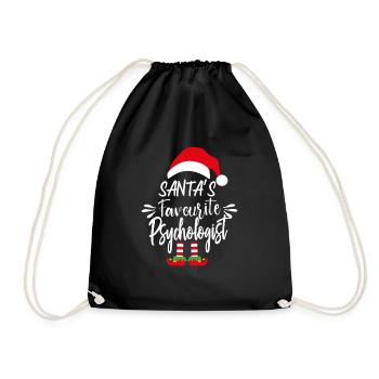 Le psychologue préféré du Père Noël - chrismas gift - Sac de sport léger - noir - Devant