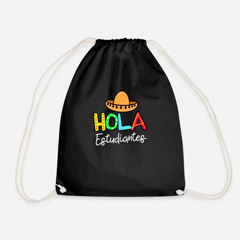 Spanischlehrerin Hola Estudiantes - Turnbeutel - Schwarz
