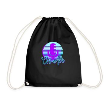 Podcast Radio On Air Vintage 80s - Drawstring Bag - black - Front