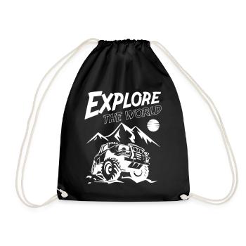 Explore The World Jeeps - Drawstring Bag - black - Front