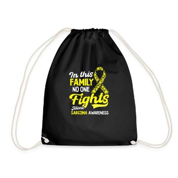 Sarcoma Cancer Not Fight Alone - Drawstring Bag - black - Front