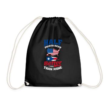 La moitié portoricaine traditionnelle vaut mieux qu’aucune - Sac de sport léger - noir - Devant