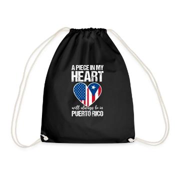Pièce traditionnelle portoricaine dans le cœur toujours être - Sac de sport léger - noir - Devant