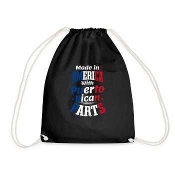 Portoricain traditionnel en Amérique avec des pièces - Sac de sport léger - noir - Devant