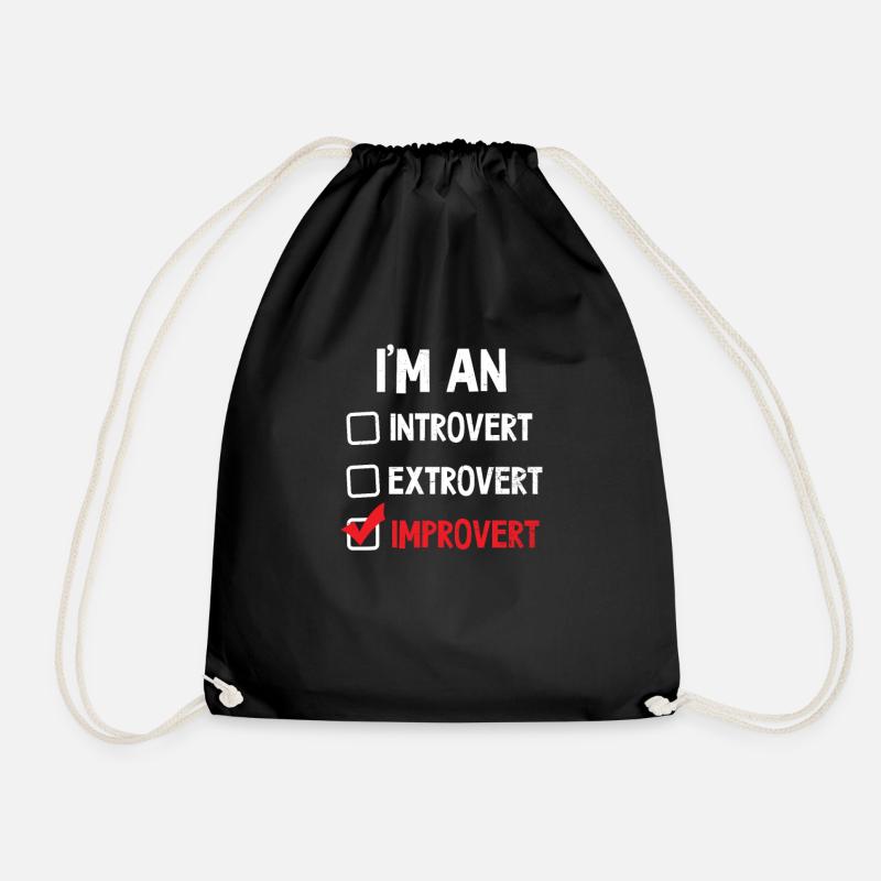 Théâtre d’improvisation I’m An Improvert - Sac de sport léger - noir