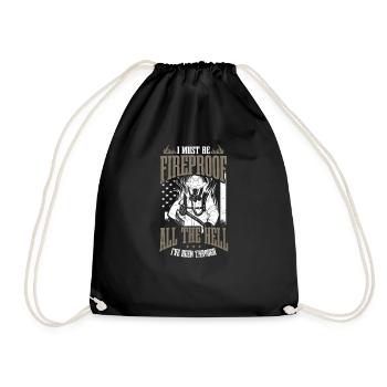 4 juillet Le pompier doit être ignifuge tout l’enfer - Sac de sport léger - noir - Devant