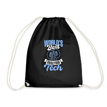 Dialysis Tech Worlds Best Dialysis Tech - Drawstring Bag - black - Front
