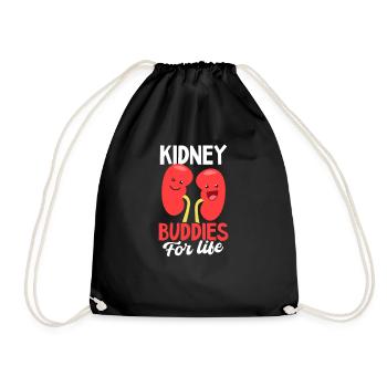 Dialysis Tech Kidney Buddies For Life - Drawstring Bag - black - Front