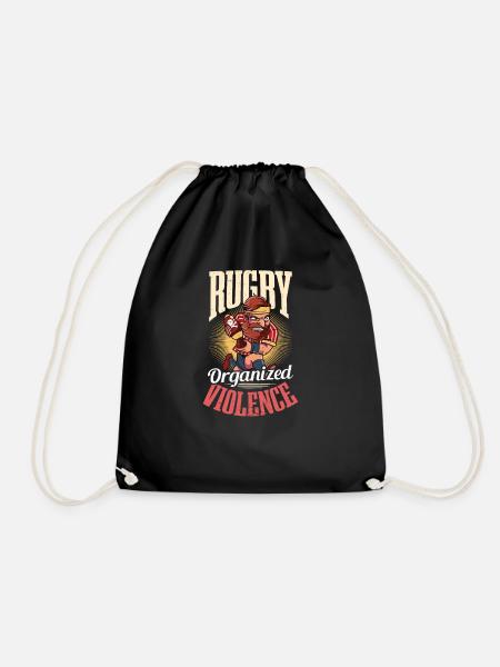 Rugby Rugby Organized Violence - Drawstring Bag - black