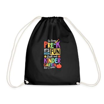 Premier jour d’école Long pre-K Kindergarten I Come - Sac de sport léger - noir - Devant
