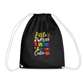 Erster Schultag Miss Kindergarten Cutie - Turnbeutel - Schwarz - Vorne