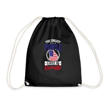 Georgia Peach Coolest People Live Flag - Sac de sport léger - noir - Devant