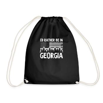 Georgia Peach Je préférerais être dans le drapeau de la Géorgie - Sac de sport léger - noir - Devant