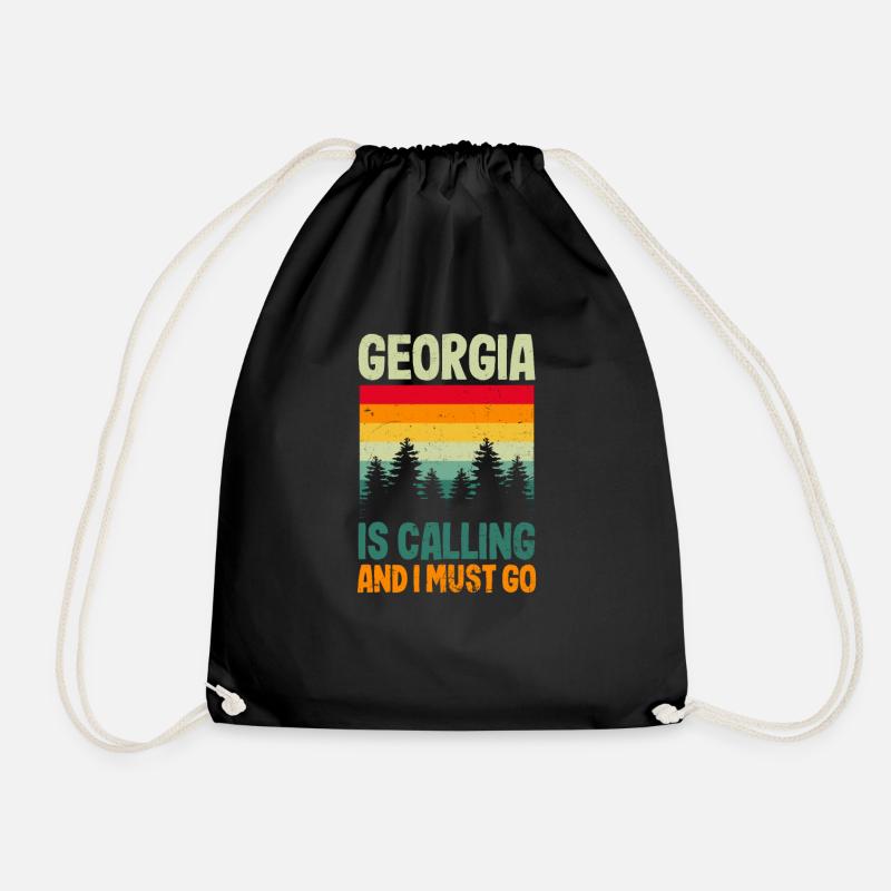 Georgia Pfirsich Georgia Calling - Turnbeutel - Schwarz