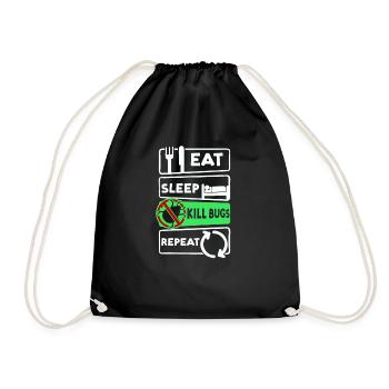 Bug Exterminator Eat Sleep Répéter - Sac de sport léger - noir - Devant