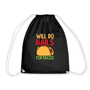 Nail Tech fera des ongles pour tacos Cinco De Mayo - Sac de sport léger - noir - Devant