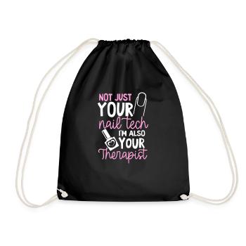 Nail Tech pas seulement votre Nail Tech aussi thérapeute - Sac de sport léger - noir - Devant