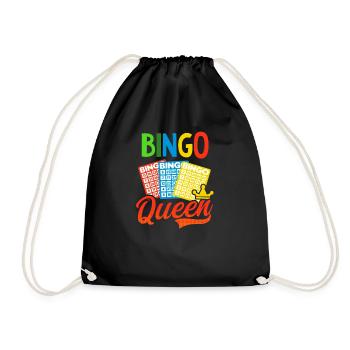 Bingo Queen Lucky Crown Queen - Drawstring Bag - black - Front