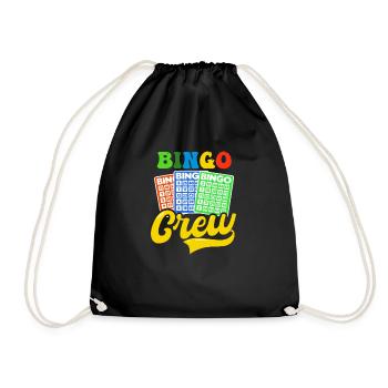 Bingo Queen Bingo Crew Partner Outfit - Drawstring Bag - black - Front