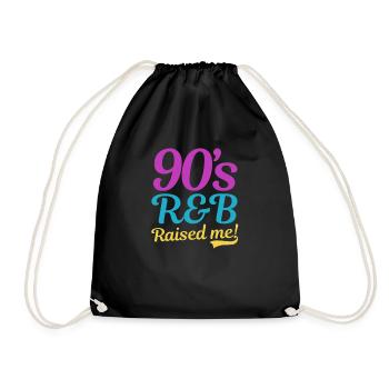 I Love The 90s 90s R&B Raised Me - Drawstring Bag - black - Front