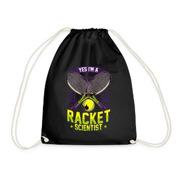Racket Scientist Tennis - Drawstring Bag - black - Front