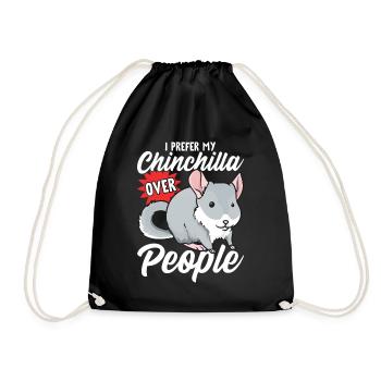 Chinchilla À propos des gens - Sac de sport léger - noir - Devant