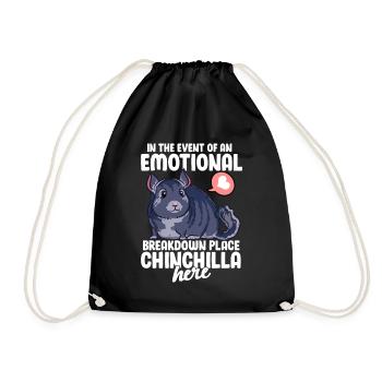 Drôle de panne émotionnelle Chinchilla - Sac de sport léger - noir - Devant