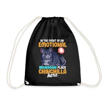 Drôle de panne émotionnelle Chinchilla - Sac de sport léger - noir - Devant