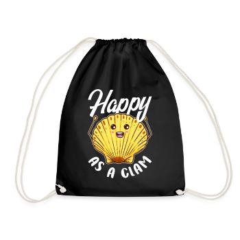 Heureux comme une palourde - Sac de sport léger - noir - Devant