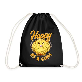 Heureux comme une palourde - Sac de sport léger - noir - Devant