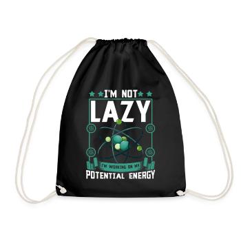 Science Physics Chemistry Lustig Scientist - Drawstring Bag - black - Front