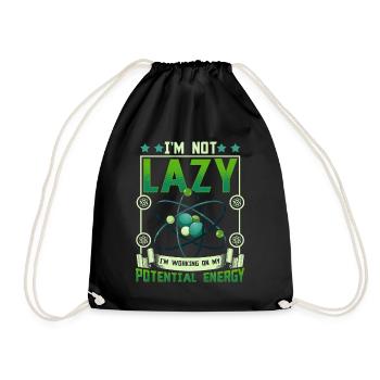 Science Physics Chemistry Lustig Scientist - Drawstring Bag - black - Front