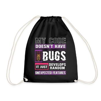 Développeur Mon code n’a pas de bugs Codage amusant - Sac de sport léger - noir - Devant