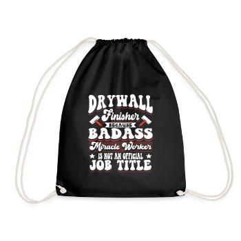 Drywall Miracle Worker Wall Panels - Drawstring Bag - black - Front