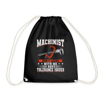 Maschinist Maschinen - Turnbeutel - Schwarz - Vorne