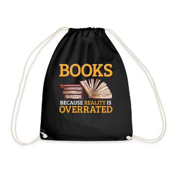 Livres parce que la réalité est surestimée Lire - Sac de sport léger - noir - Devant