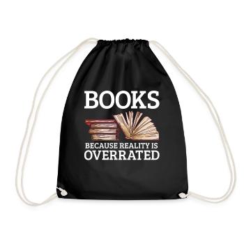 Livres parce que la réalité est surestimée Lire - Sac de sport léger - noir - Devant