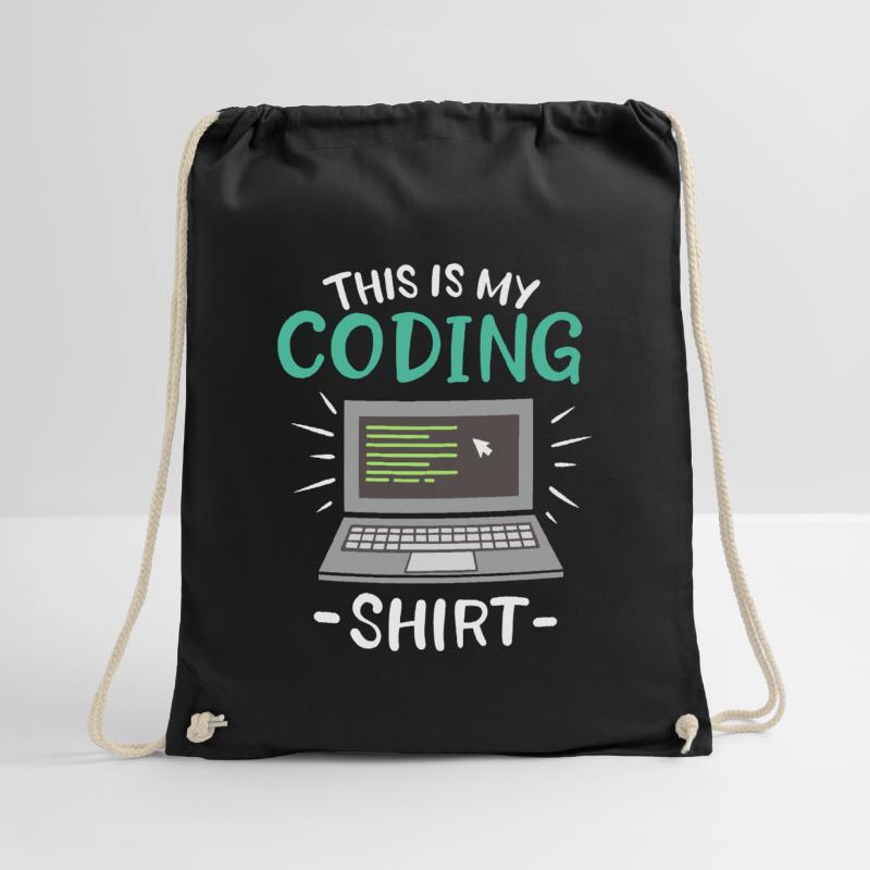 This is my Coding Shirt Coder Drawstring Bag