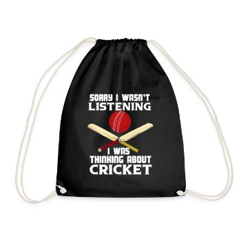 J’ai pensé au cricket - Sac de sport léger - noir - Devant